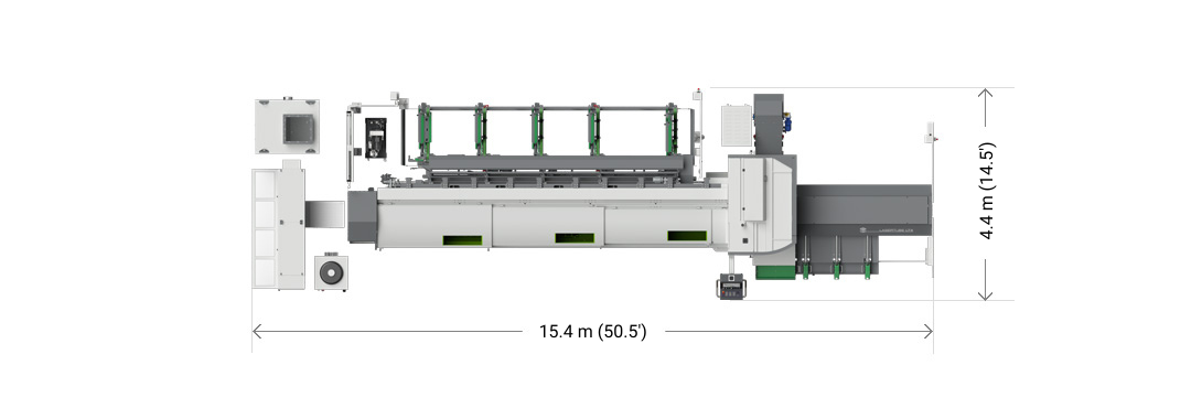 Plattegrondafmetingen van LTX lasertube machine